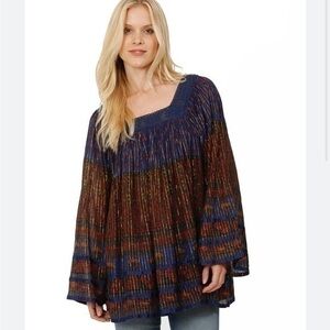 Marisol Boho Peasant Blouse Size Large